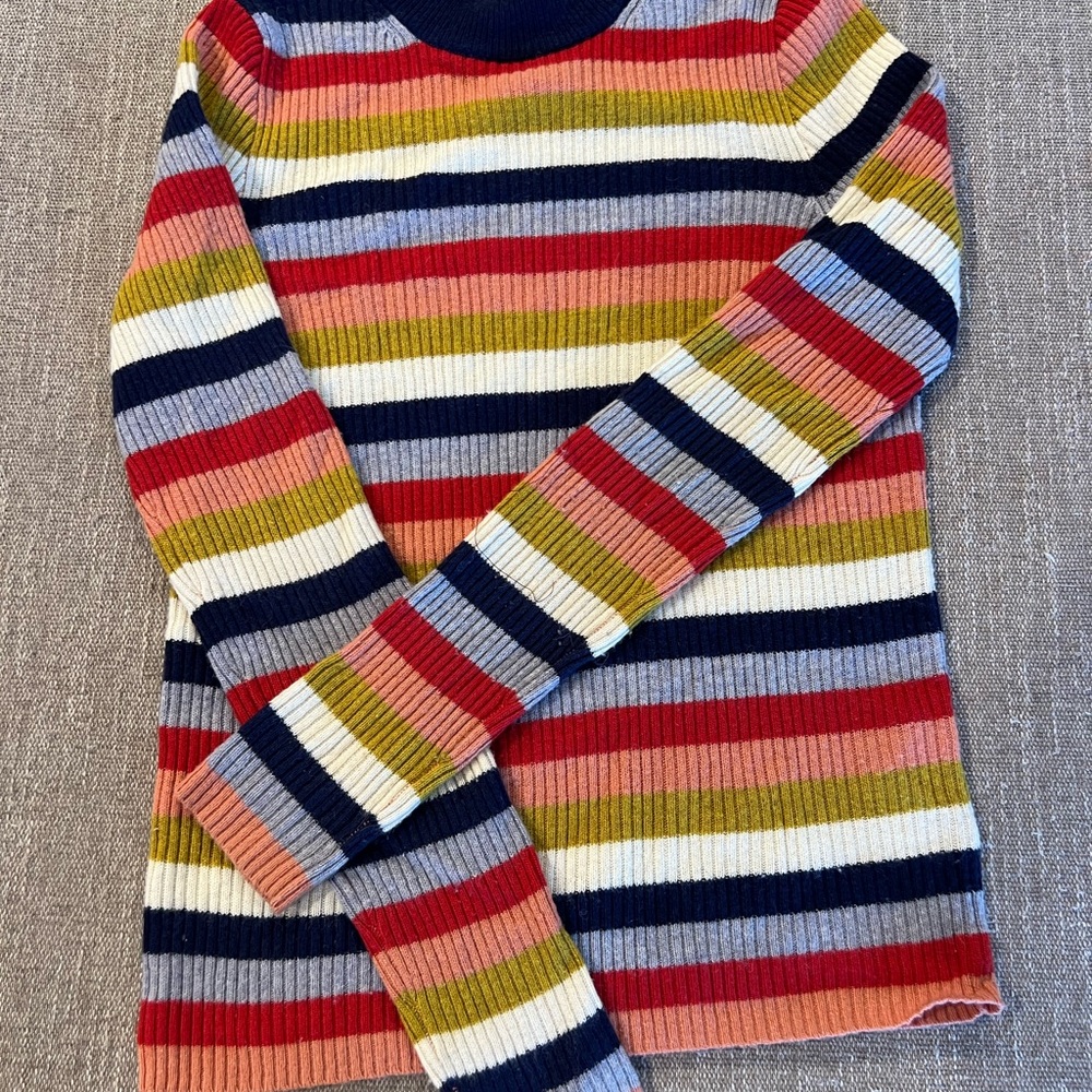 Madewell Multicolor Striped Crew Neck Sweater